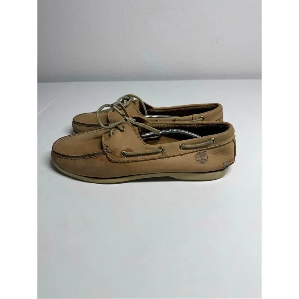 Timberland Men’s Sz 11 Classic Boat Shoes Tan Leather See Description
